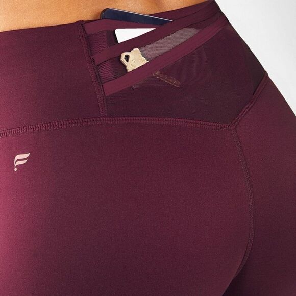 Fabletics Burgundy Trinity High-Waisted Leggings - Picture 3 of 3